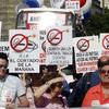 Manifestacin contra la ley antitabaco en Madrid